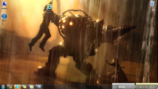 Computer robot man gun background - epic composition free wallpaper