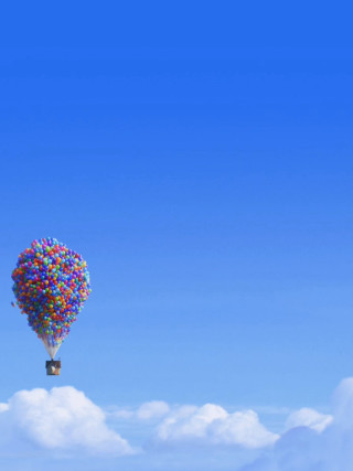 Balloon flying sky colorful tail - free happy birthday wallpaper