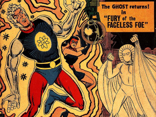 Comic cover man costume woman - underground comix free wallpaper