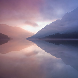 Lake mountain cloudy sky evening - cloudy free wallpaper