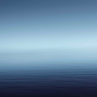 Lone boat calm ocean blue - a minimalist painting free wallpaper
