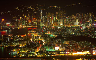 Cityscape night lights ferriswheel skyline - cityscape free wallpaper