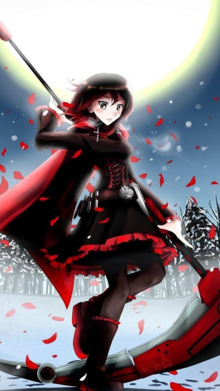Woman red dress black hat 3 - full free wallpaper