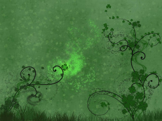 Green background green flower vines - a green light in the background free wallpaper