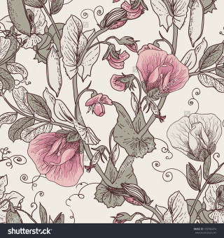 Floral pattern pink flowers white - a floral pattern free wallpaper