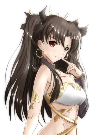 Woman costume horns sword head - seductive free wallpaper