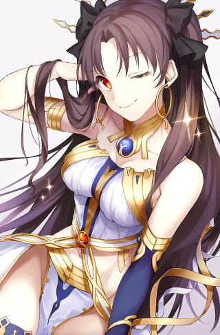 Woman long hair blue outfit - egyptian art free wallpaper