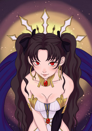 Woman long hair crown moon - luminous free wallpaper