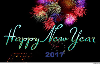 Fireworks happy new year background - the middle of it free wallpaper
