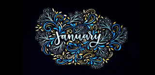 Colorful drawing name swirls leaves - chalk art free wallpaper