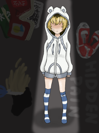 Anime hoodie blonde kneehighs phone - a cell phone free wallpaper
