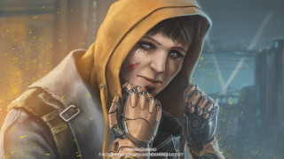 Woman hood yellow hoodie face - a hood free wallpaper