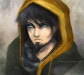 Man hoodie teary eye face - a drawing of a man free wallpaper