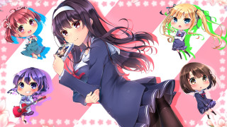 Anime girls long hair group 5 - a group of anime girls free wallpaper