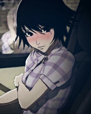 Woman sitting car arm crossed - her phone free wallpaper