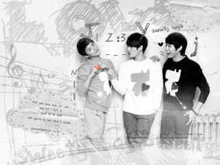 Young men musical notes wall - musical note free wallpaper