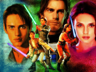 Star wars collage characters lightsabers 2 - war free wallpaper