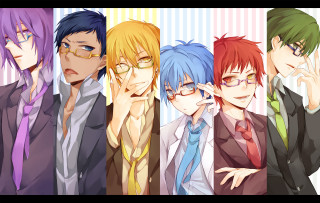 Young men glasses ties heads - their head free wallpaper