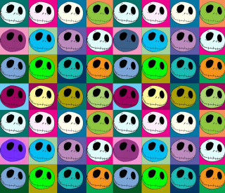 Colorful pattern faces art design - a nose free wallpaper