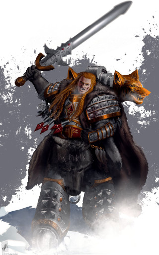 Man sword wolf outfit holding - holding free wallpaper