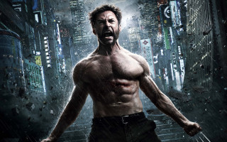 Bearded man shirtless city debris - huge free wallpaper