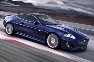Blue sports car driving cloudy 2 - cloudy free wallpaper