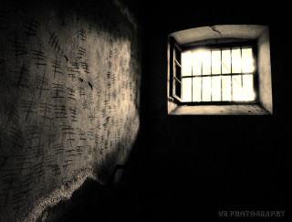 Dark room window writing corner - matte painting concept art free wallpaper