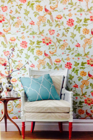 Chair pillow vase flowers floral - a wall free wallpaper