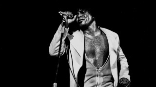 Man suit singing microphone stage 3 - his shirt open free wallpaper