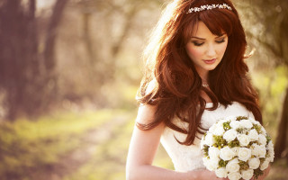Woman wedding dress bouquet flowers 7 - aileen eagleton free wallpaper
