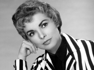 Woman short hair striped jacket - op art free wallpaper