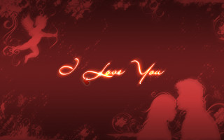 Red background couple heart light - lyco art free wallpaper for desktop