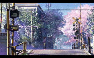 Street tree building light sign - kyoto animation free wallpaper for desktop