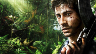 Man holding gun jungle plants - leaf free wallpaper
