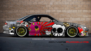 Car stickers brickwall dahlovipcar graffiti - a bunch of stickers free wallpaper