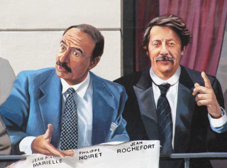 Men suits sign fake mustache - fake free wallpaper