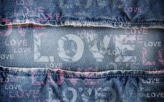 Jeans love back image - a silk screen free wallpaper