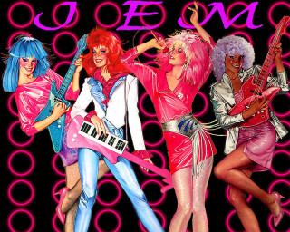 Women pink guitars black background - benjamin marra free wallpaper
