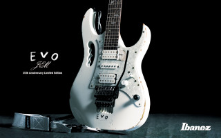 White electric guitar black background - byeon sangbyeok free wallpaper