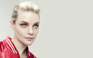 Blonde woman red jacket white - constanceanne parker free wallpaper