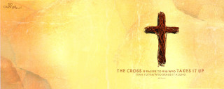 Cross yellow background bible quote - a cross free wallpaper