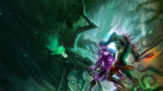 Man purple outfit sword demon - a purple outfit holding free wallpaper