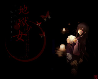 Woman holding candle dark room - a chinese writing free wallpaper