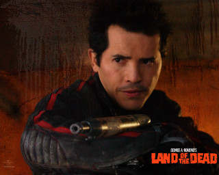 Man holding gun leather jacket - a red stripe free wallpaper for desktop