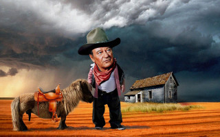 Man horse house storm cloudy - a building in the foreground free wallpaper