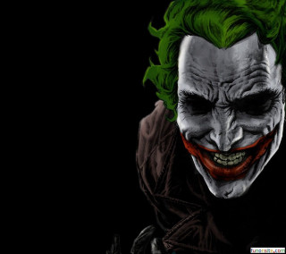 Joker green hair black background 2 - a white face free wallpaper