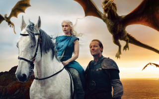 Man woman white horse dragon 2 - ada gladys killins free wallpaper
