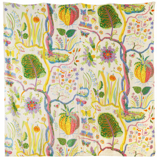 Colorful painting plants flowers white - the edge free wallpaper