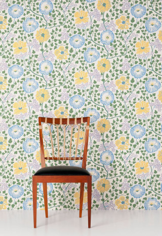 Chair wall flower pattern wooden - a wooden frame free wallpaper