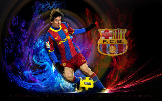 Soccer player kicking colorful background 2 - a graphic style free wallpaper
